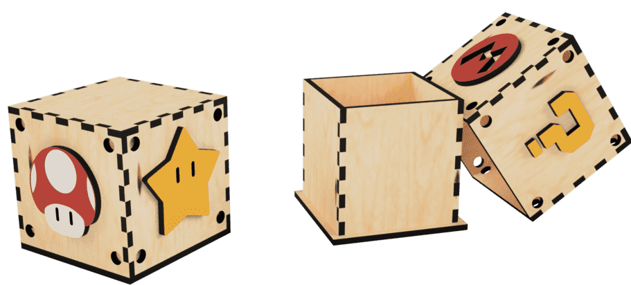 Caja decorativa cortada a láser