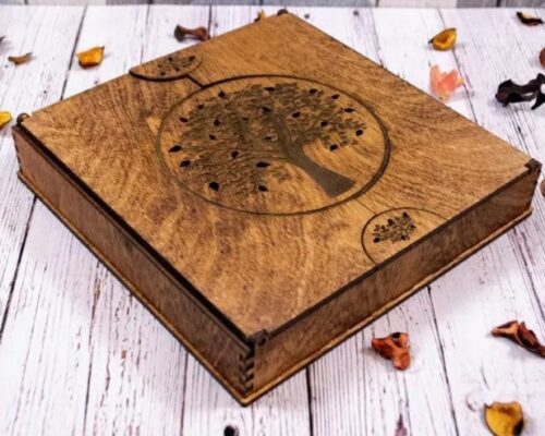 Caja Decorativa Árbol de la Vida - Diseño Exclusivo para Corte Láser Personalizado