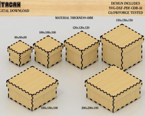 Plantillas de corte láser para cajas de madera - Diseños creativos para proyectos DIY