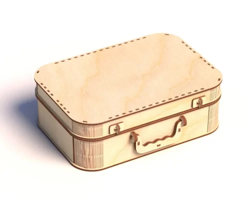 Maleta de diseño vectorial para corte láser - Archivos SVG, DXF, AI para Glowforge y madera contrachapada