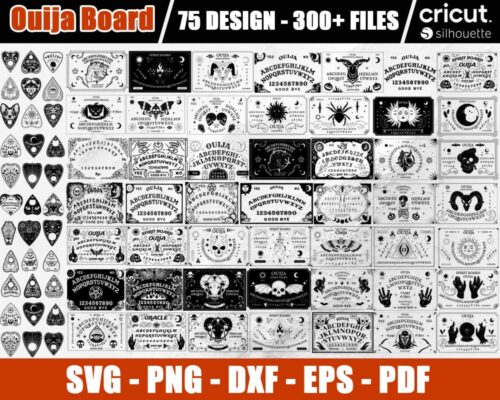 Más de 70 Diseños de Ouija Board SVG y Archivos de Corte para Silhouette y Cricut - Descarga Instantánea