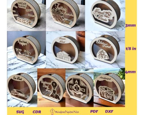 Diseños Intercambiables para Banco Frontal - Archivos Digitales para Corte Láser CDR, DXF, AI, SVG, PDF