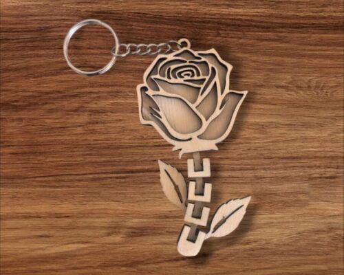 Rosa de Madera Contrachapada de 3 mm para Corte Láser - Decoración Artesanal Personalizada