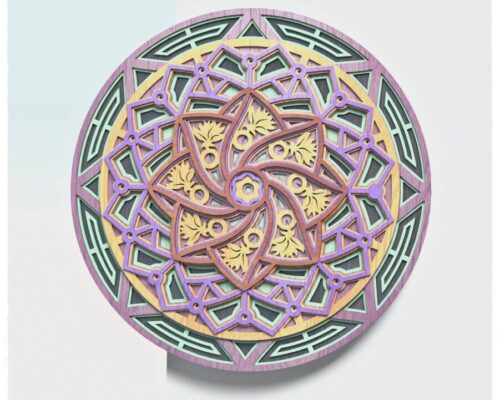 Diseño Mandala en Capas para Corte Láser y Papel - Archivos SVG para Cricut y Glowforge